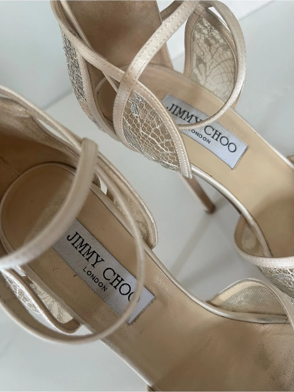 AUTHENTIC JIMMY CHOO ITALIAN LACE HEELS